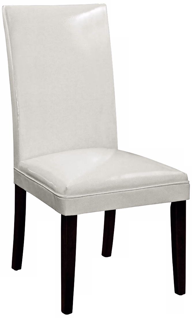 Ivory Bonded Leather Classic Parson Chair