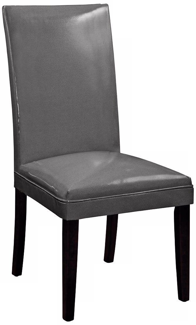 Grey Bonded Leather Classic Parson Chair
