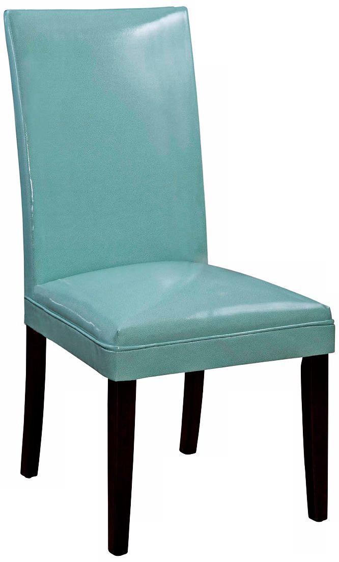 Turquoise Bonded Leather Classic Parson Chair