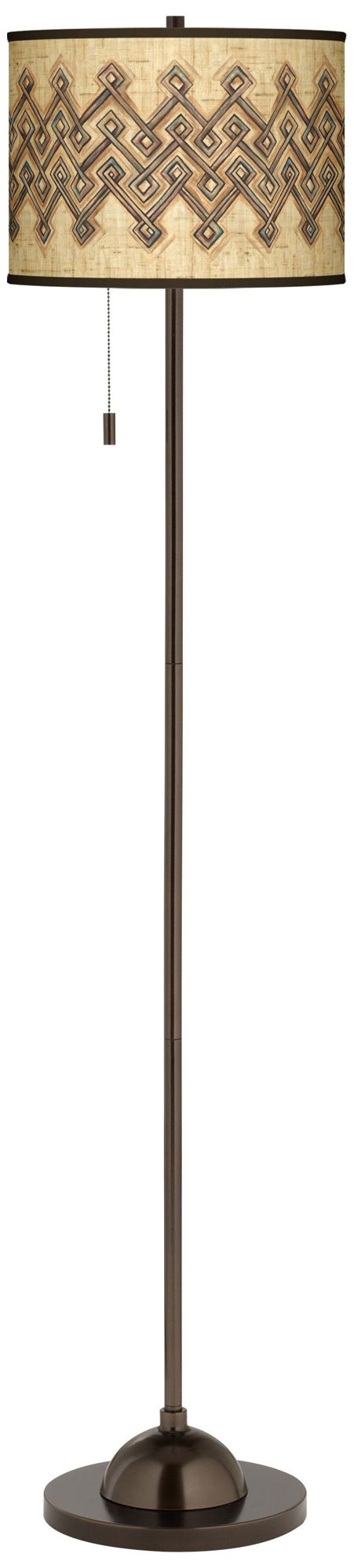 Corinthia Giclee Glow Bronze Club Floor Lamp