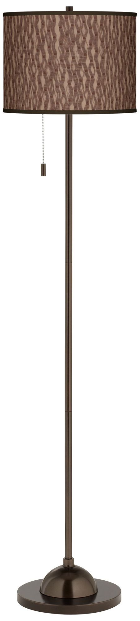 Natural Essence Giclee Glow Bronze Club Floor Lamp