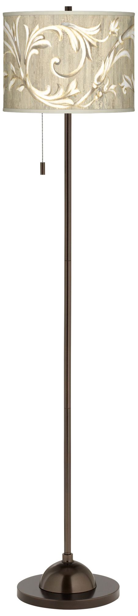 Laurel Court Giclee Glow Bronze Club Floor Lamp