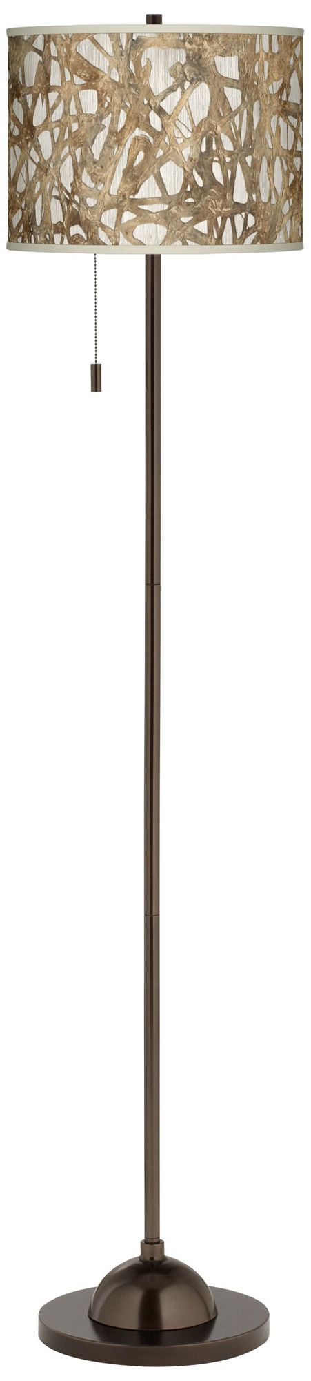 Organic Nest Giclee Glow Bronze Club Floor Lamp
