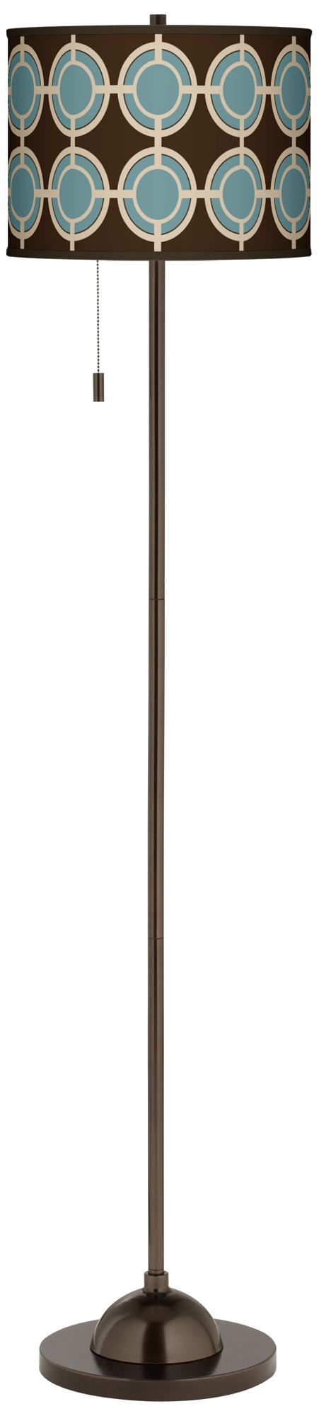 Stacy Garcia Portholes Giclee Glow Bronze Club Floor Lamp
