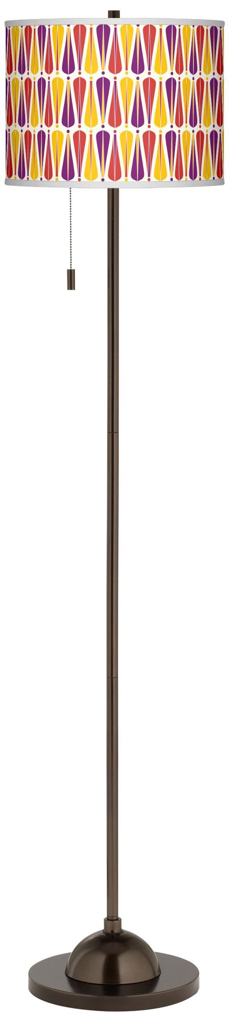 Hinder Giclee Glow Bronze Club Floor Lamp
