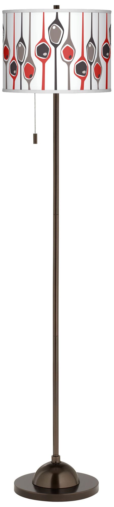 Shutter Giclee Glow Bronze Club Floor Lamp