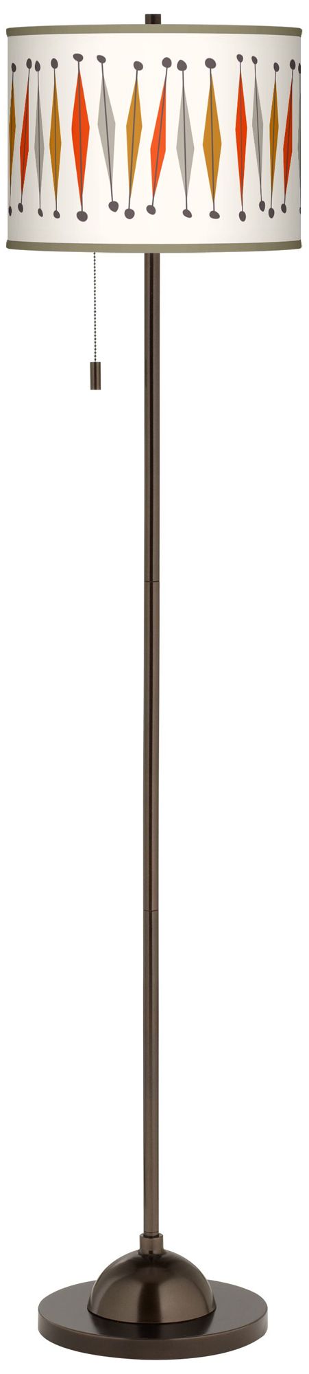 Tremble Giclee Glow Bronze Club Floor Lamp