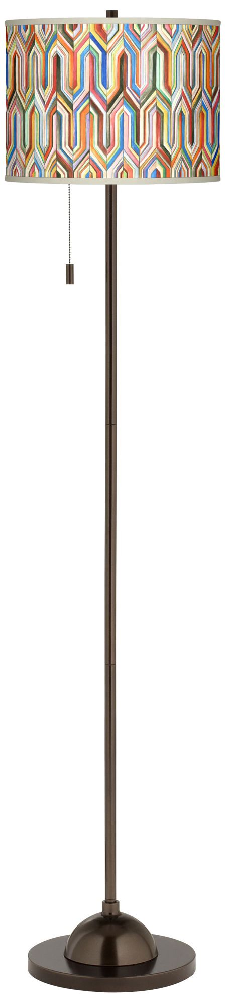 Synthesis Giclee Glow Bronze Club Floor Lamp