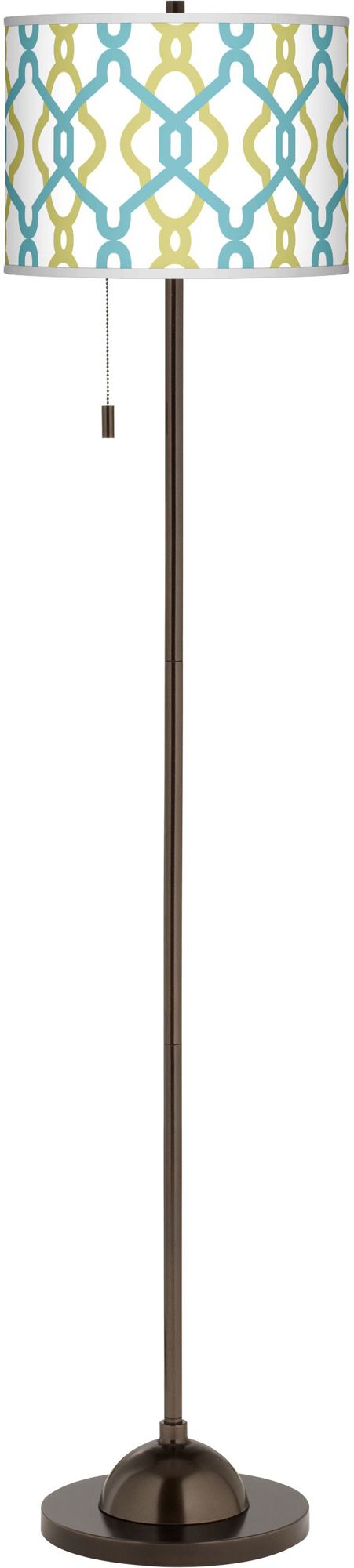 Hyper Links Giclee Glow Bronze Club Floor Lamp