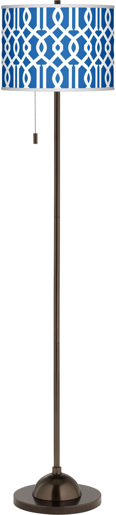 Chain Reaction Giclee Glow Bronze Club Floor Lamp
