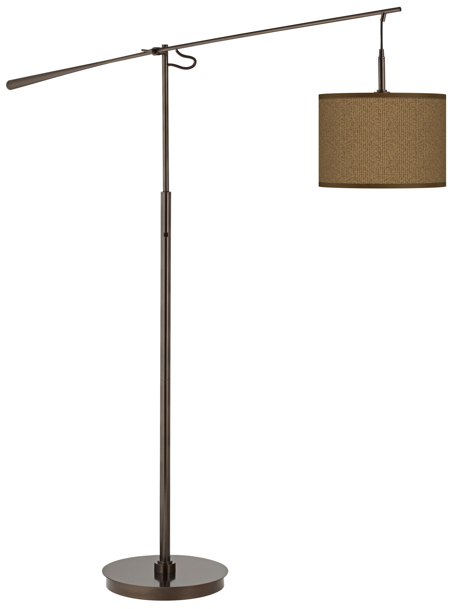 Khaki Giclee Glow Bronze Balance Arm Floor Lamp