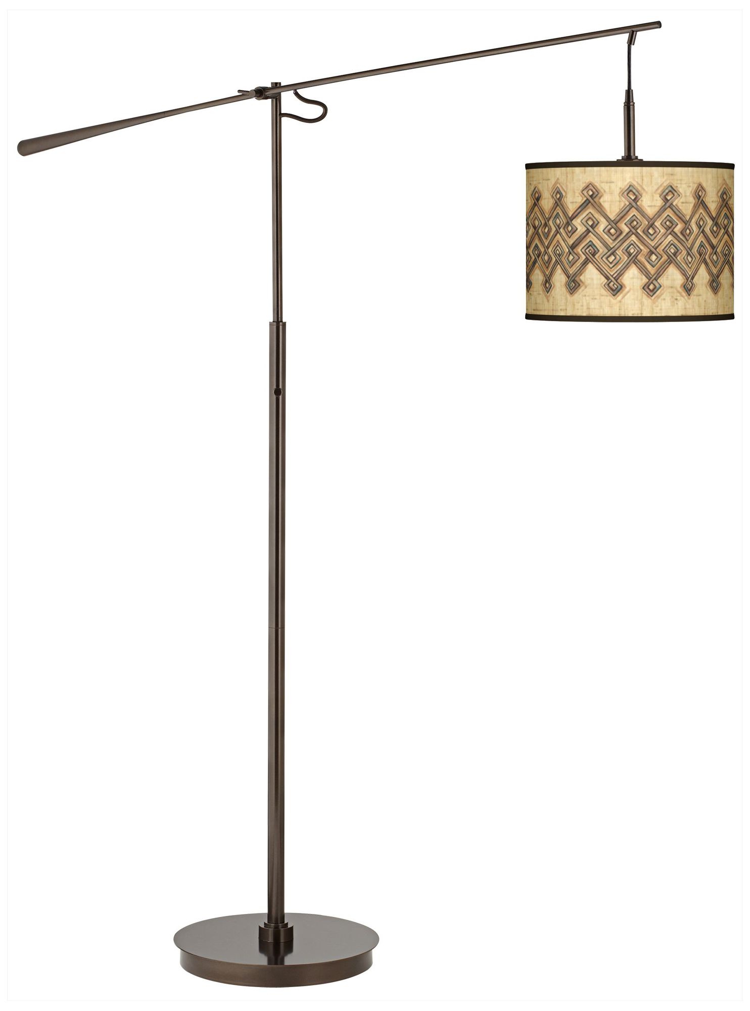 Corinthia Giclee Glow Bronze Balance Arm Floor Lamp