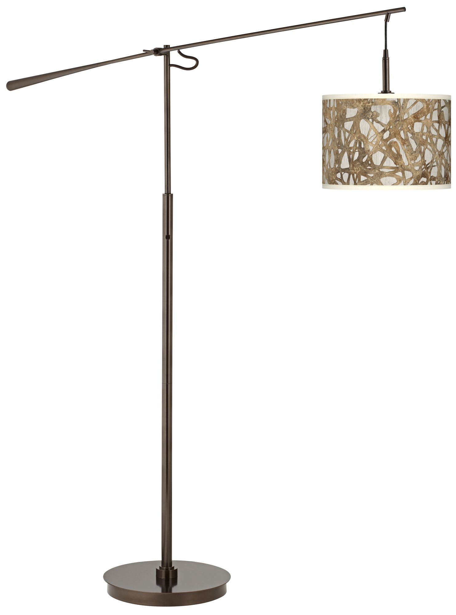 Organic Nest Giclee Glow Bronze Balance Arm Floor Lamp
