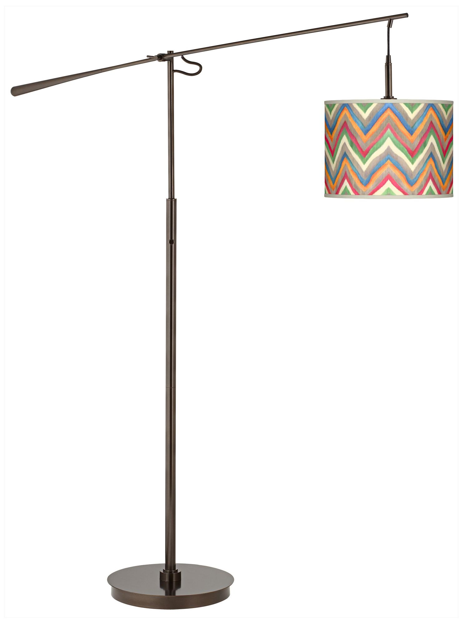 Canyon Waves Giclee Glow Bronze Balance Arm Floor Lamp