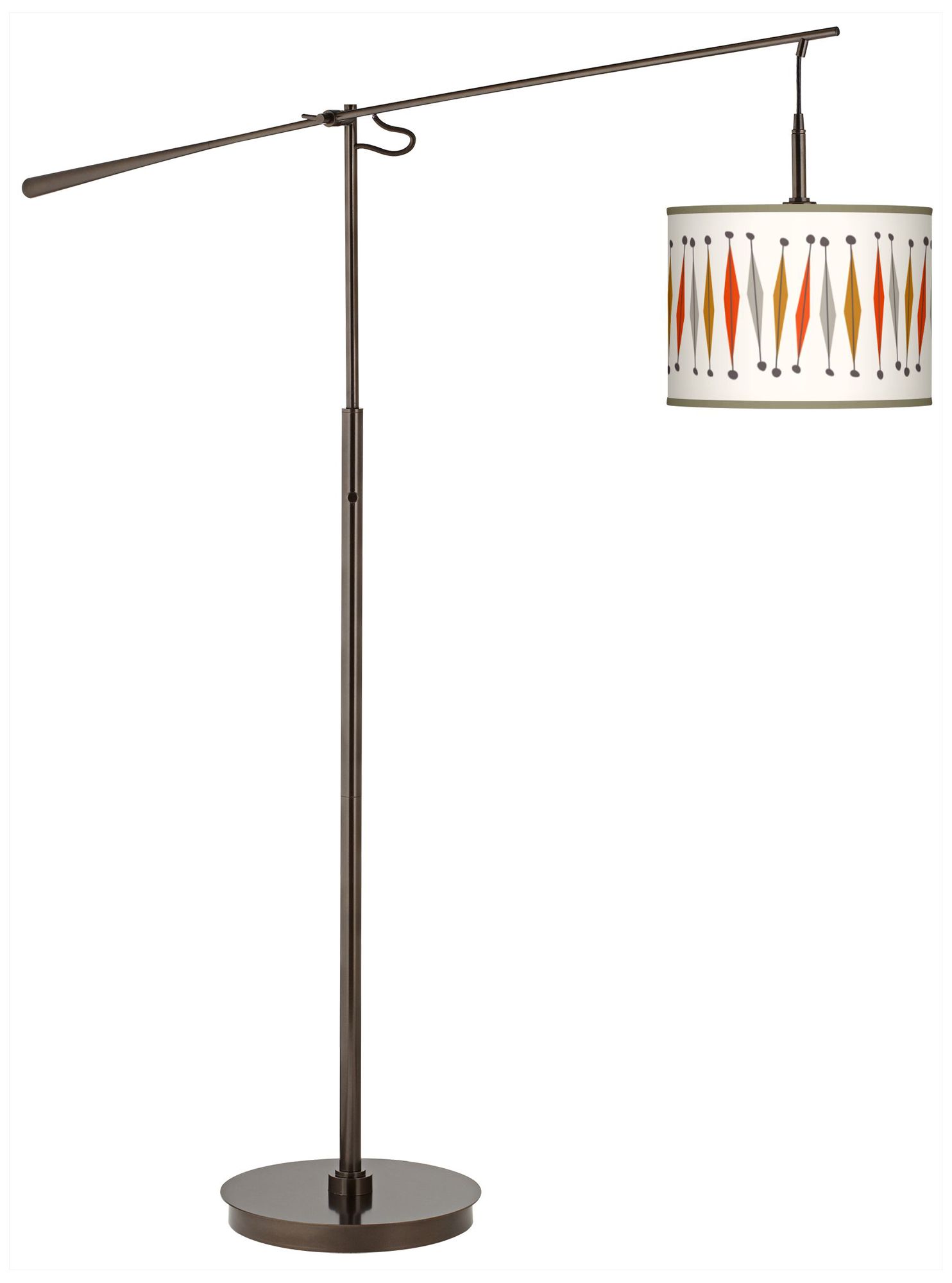Tremble Giclee Glow Bronze Balance Arm Floor Lamp
