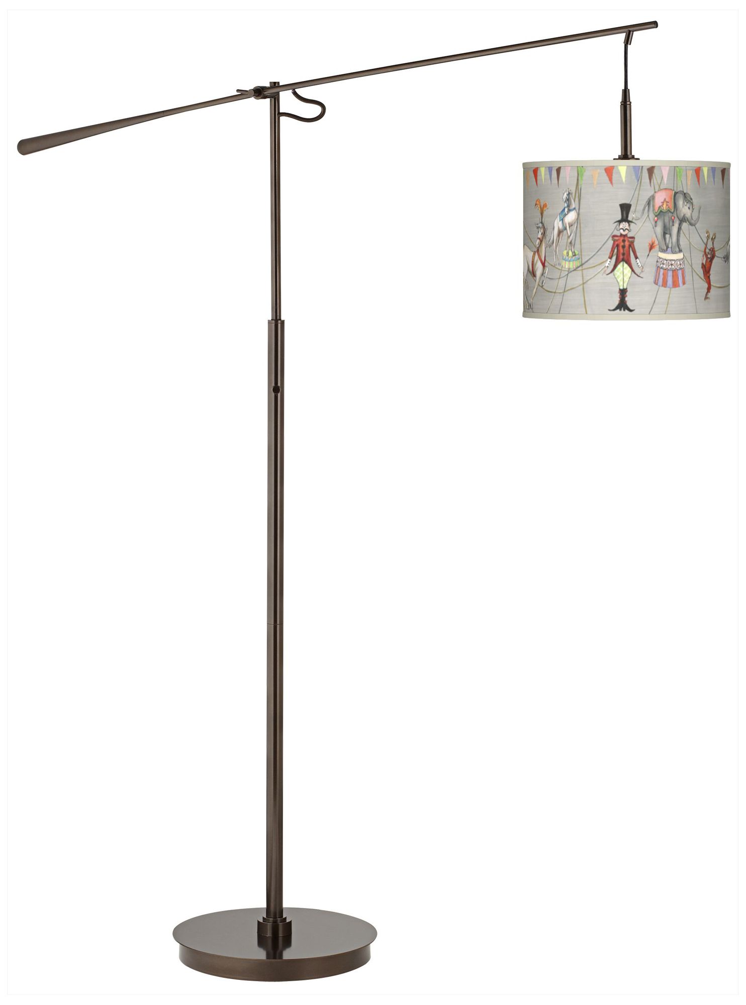 Circus Time Giclee Glow Bronze Balance Arm Floor Lamp