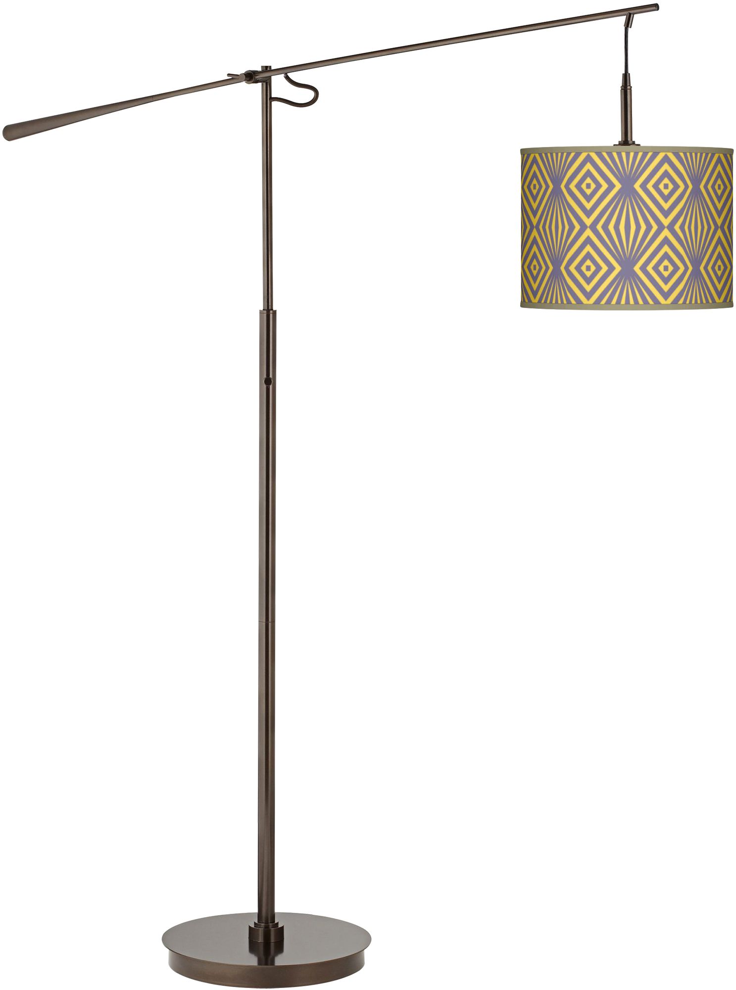 Deco Revival Giclee Glow Bronze Balance Arm Floor Lamp