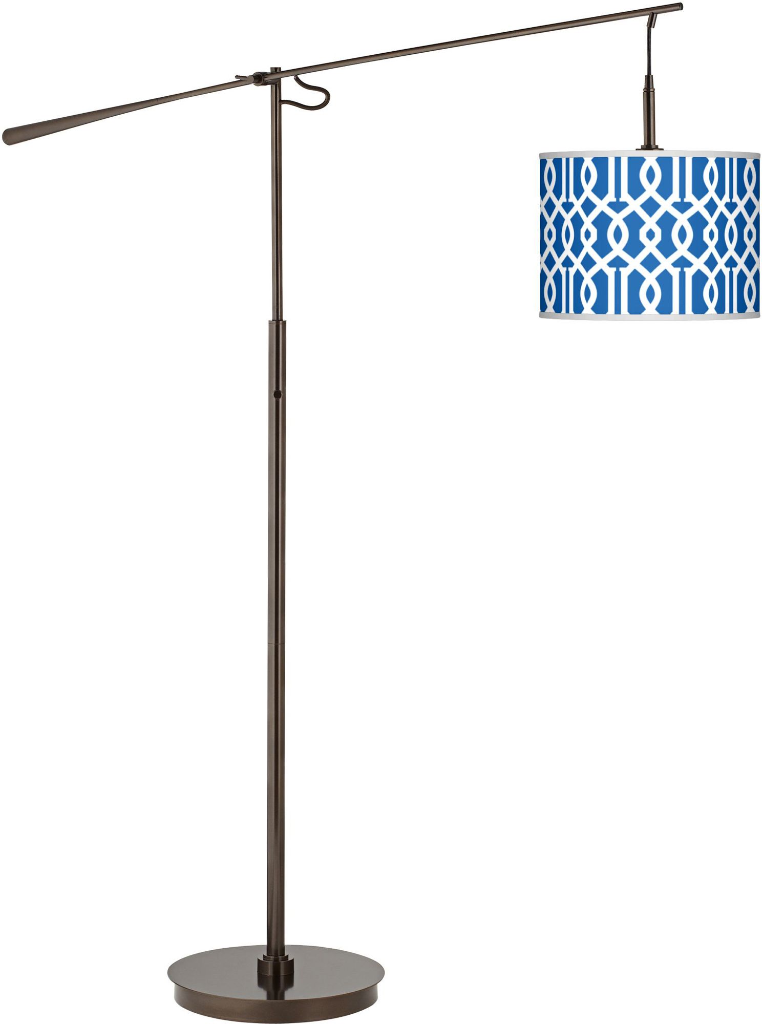 Chain Reaction Giclee Glow Bronze Balance Arm Floor Lamp