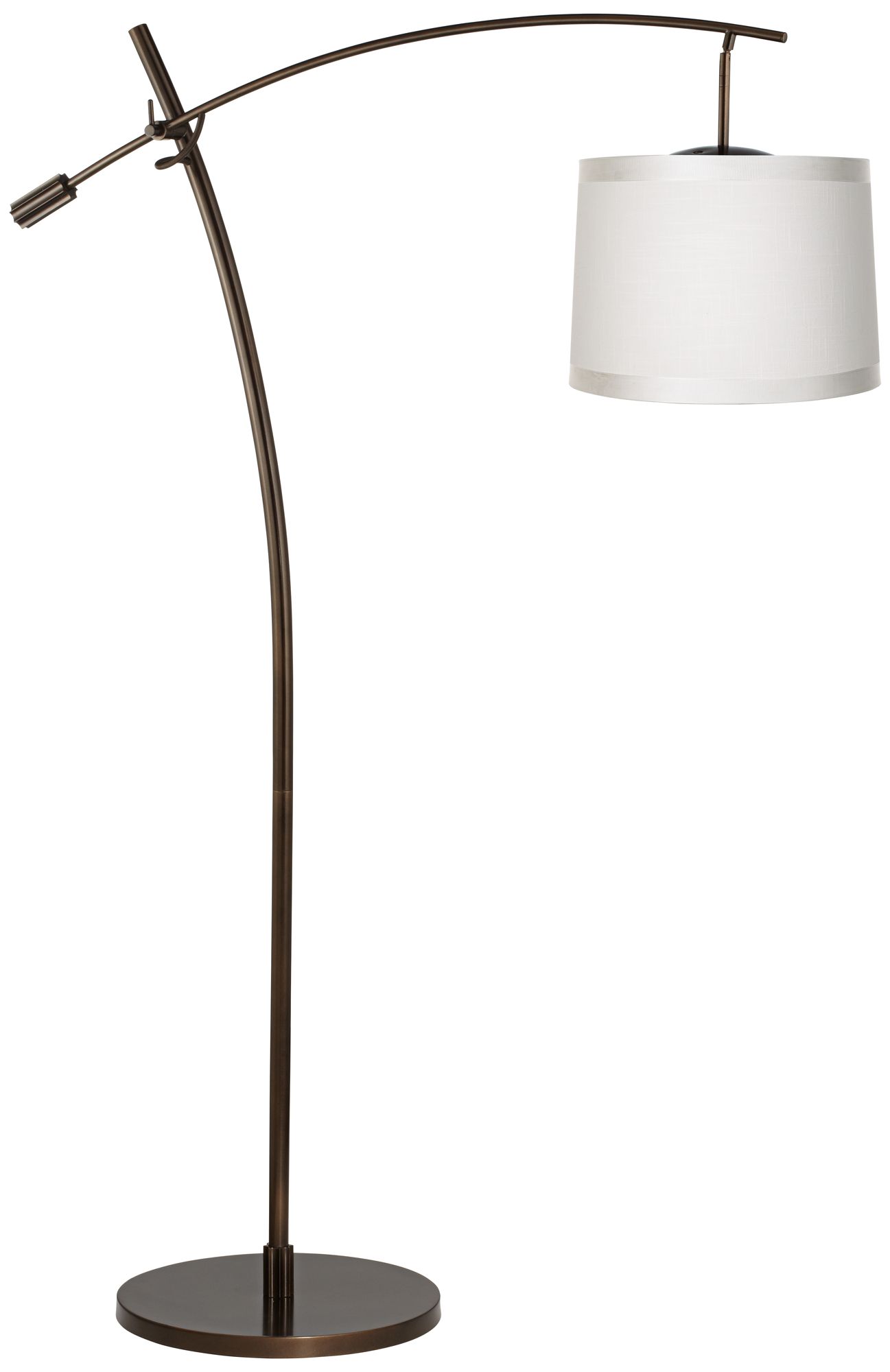 Tara Off-White Shade Balance Arm Arc Floor Lamp