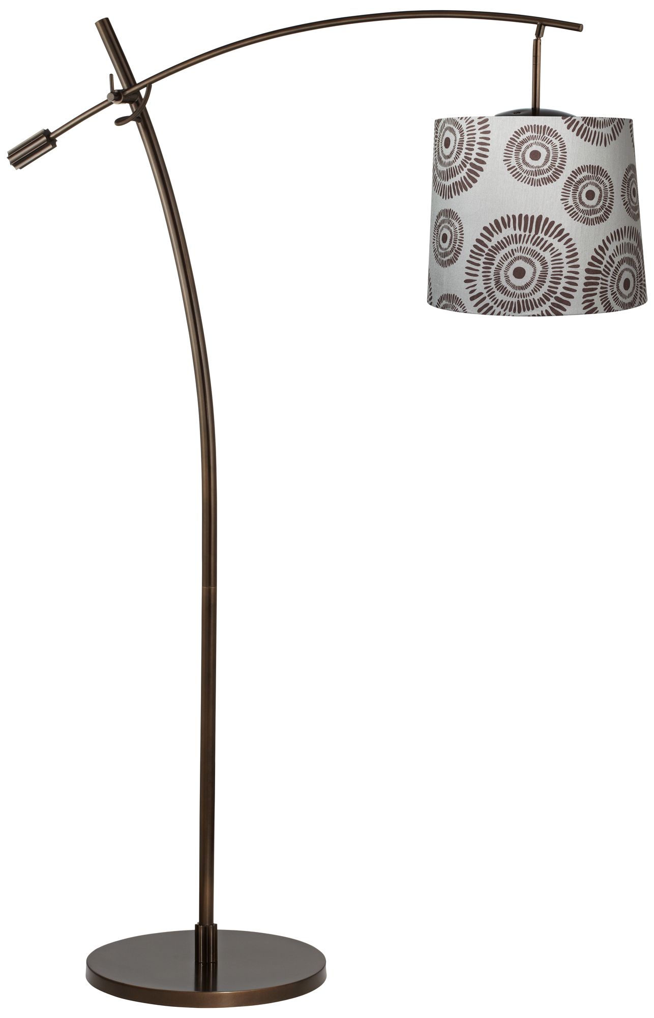 Tara Abstract Circle Shade Balance Arm Arc Floor Lamp
