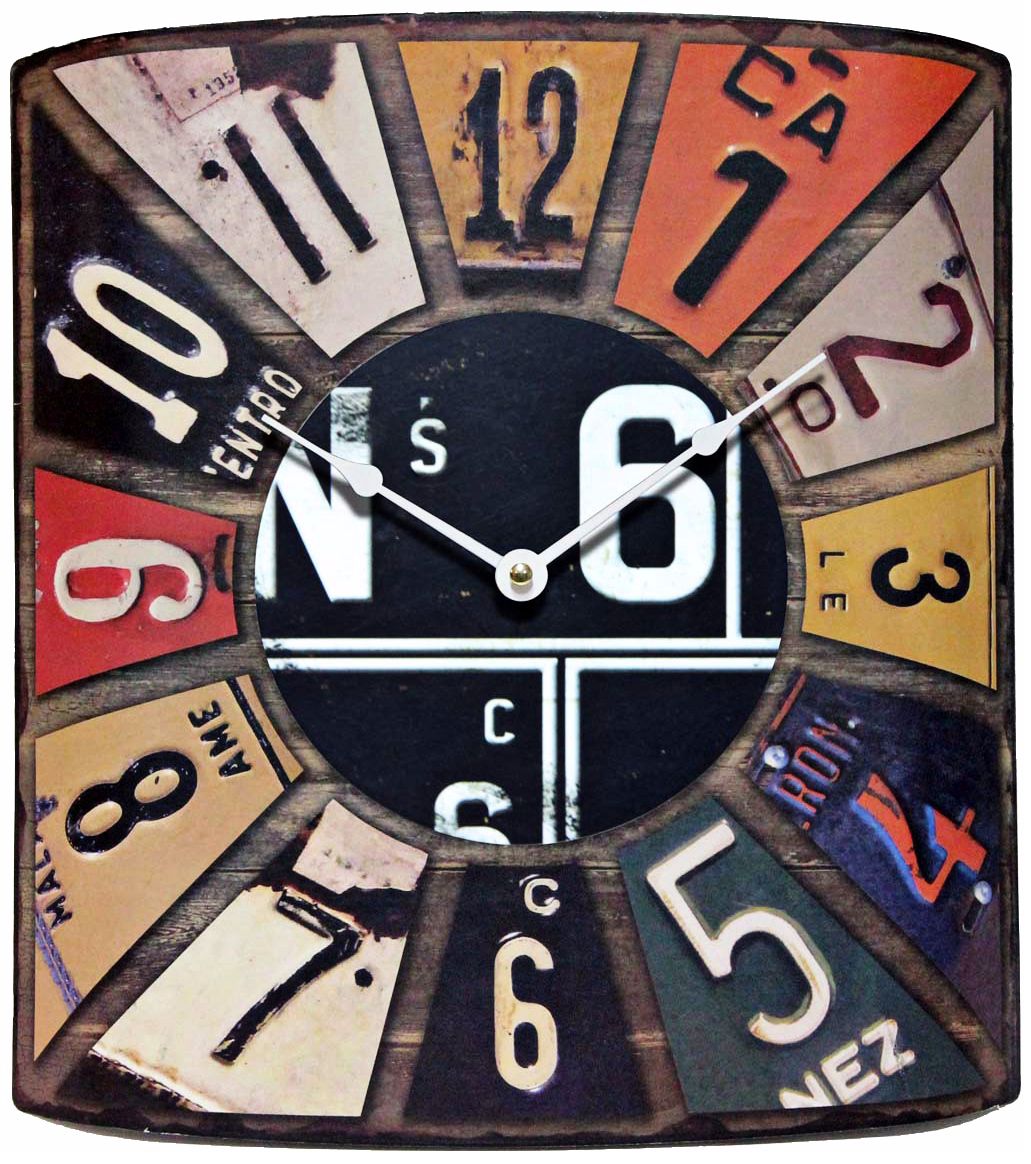 Peddler 14" High License Plate Clock