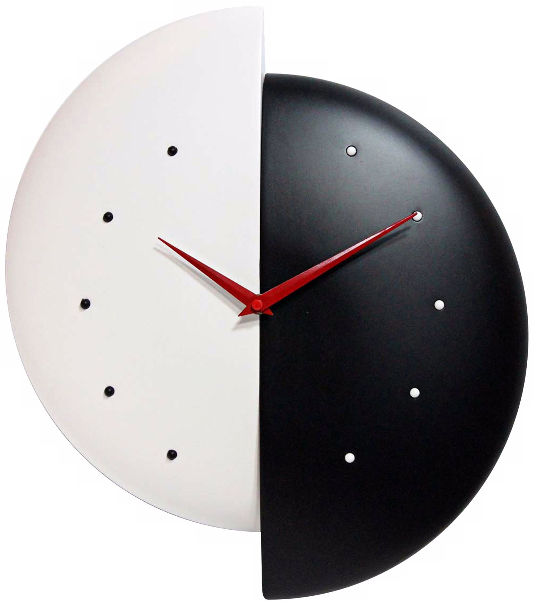Half Time 16" High Black and White Wall Clock