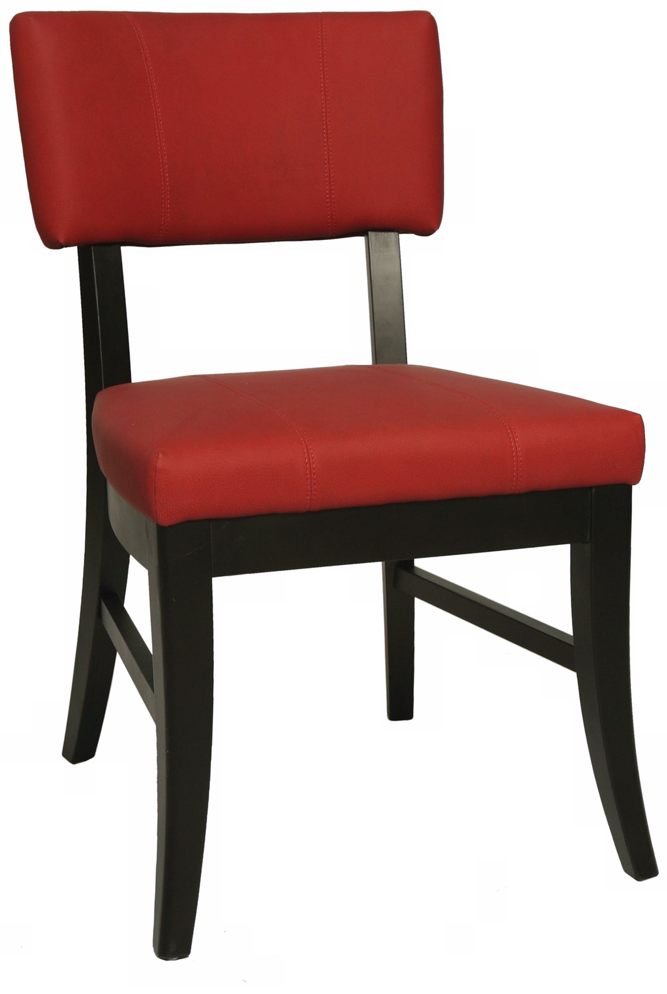 Eritrea Red Bonded Leather Side Chair