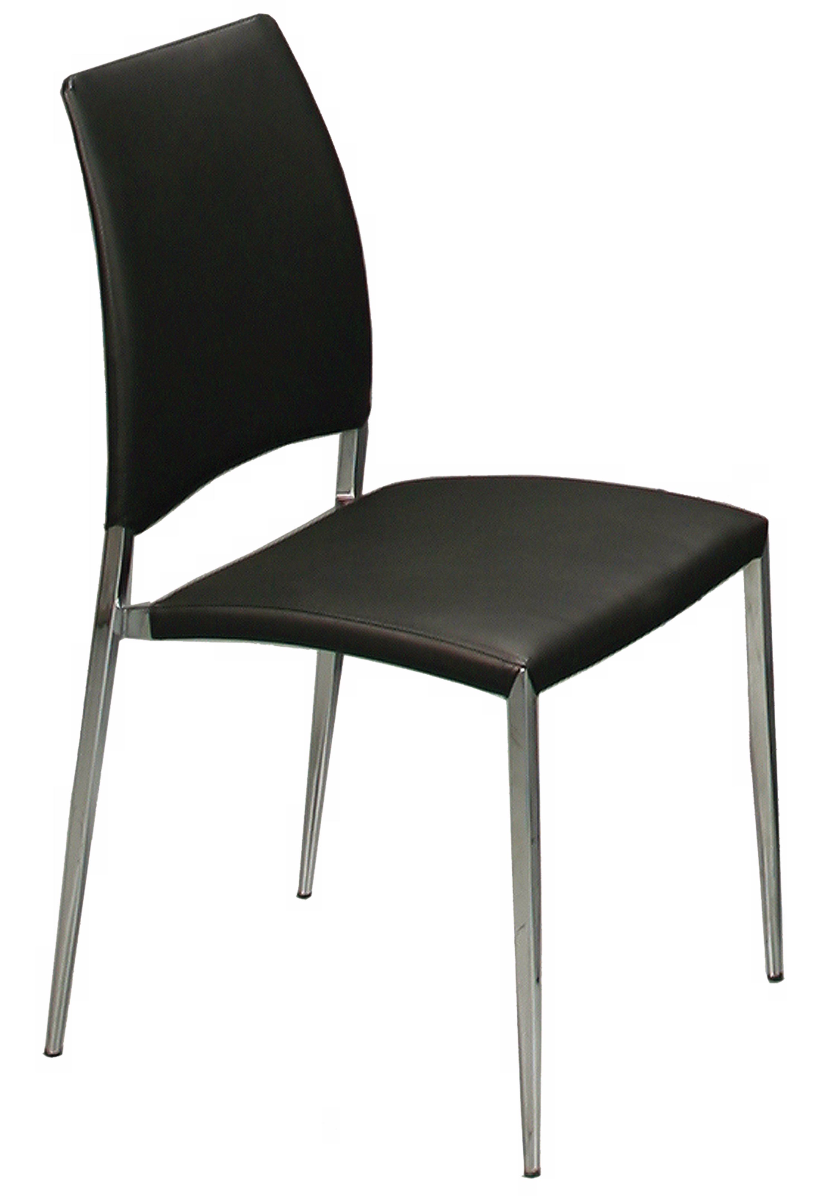 Ferguson Black Faux Leather Side Chair