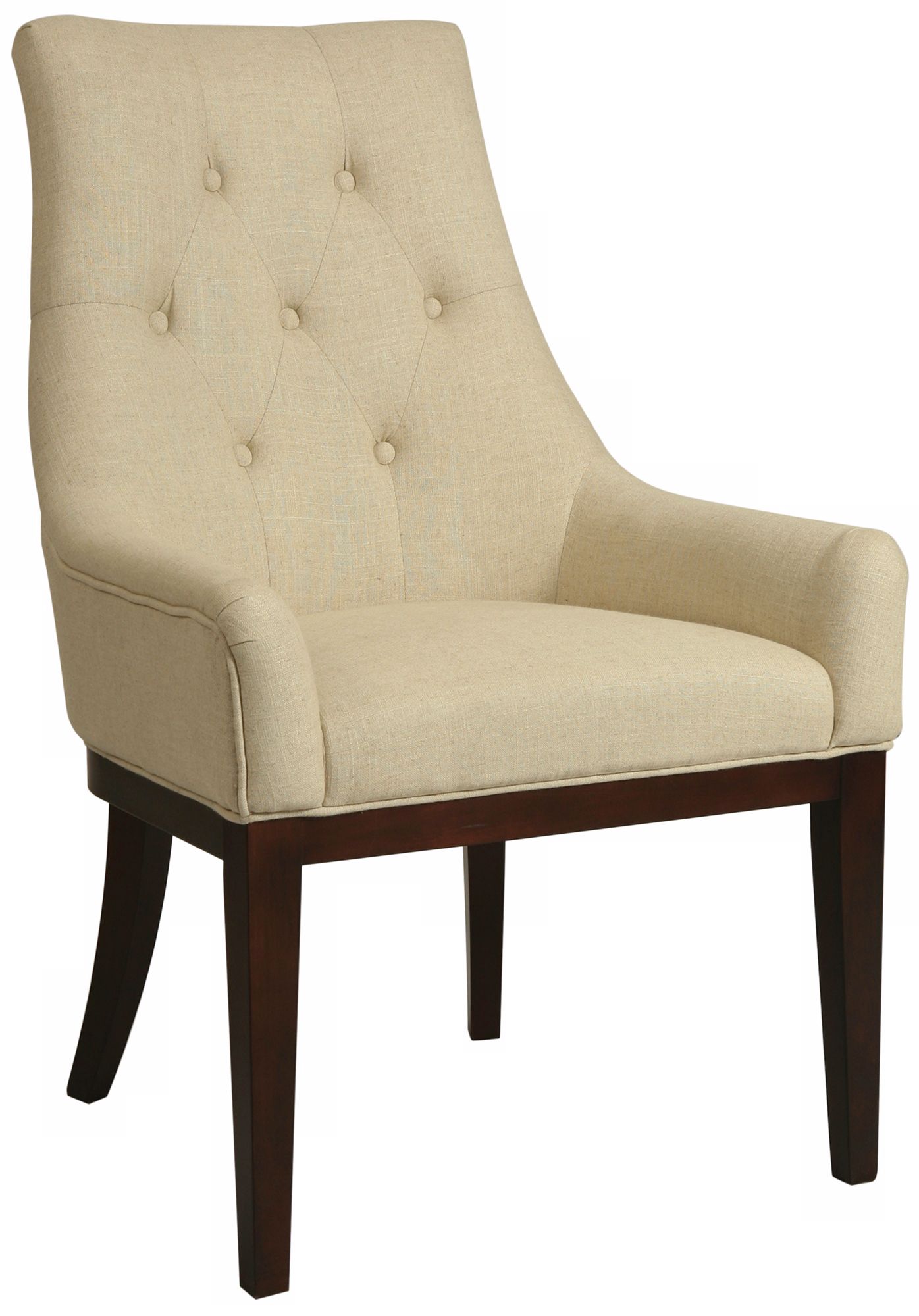 Firzouzeh Khaki Linen Side Chair