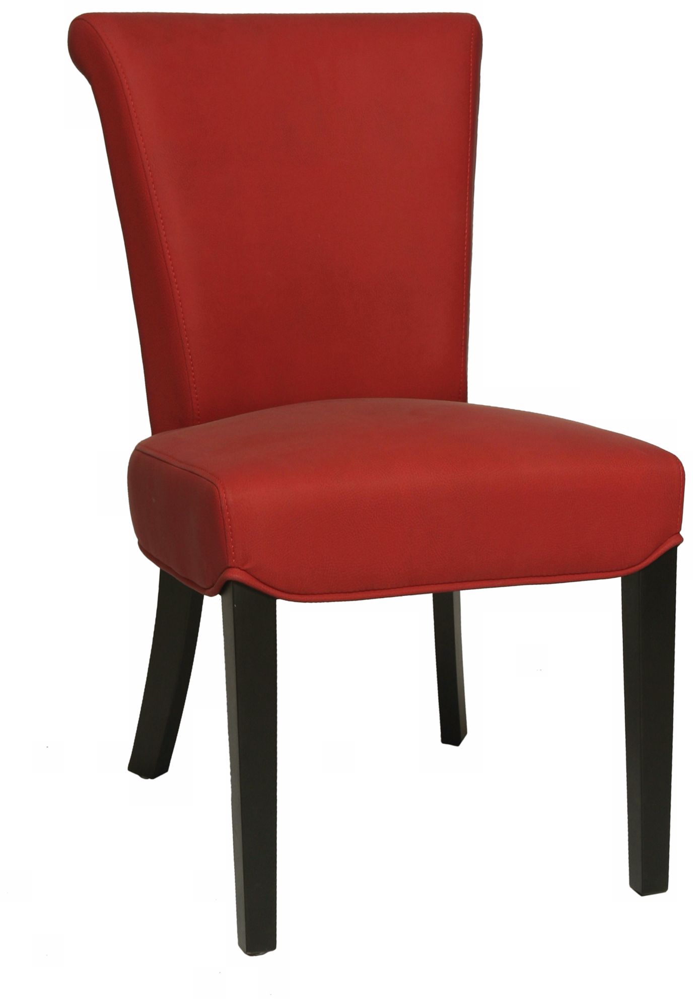Hannah Red Bonded Leather Side Chair