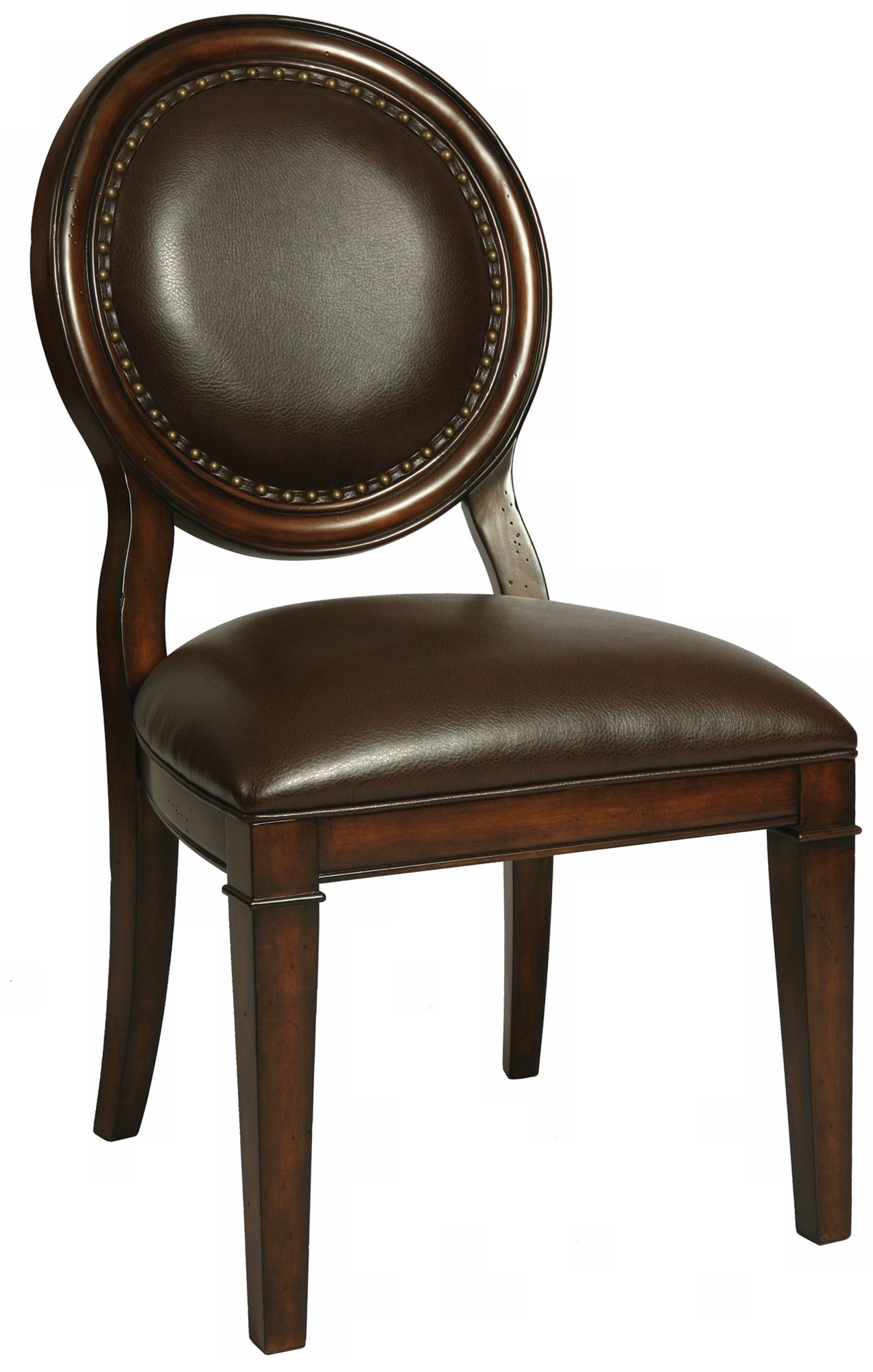 Naples Bay Leather Ridge Side Chair