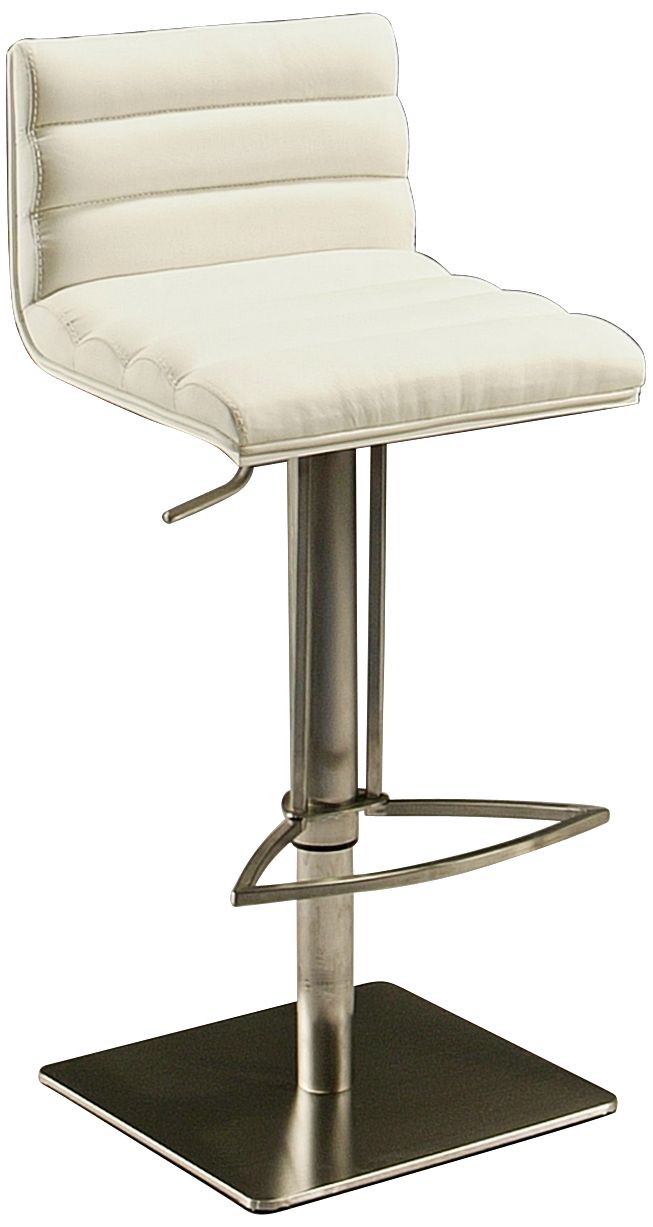 Dubai White and Ivory Hydraulic Barstool