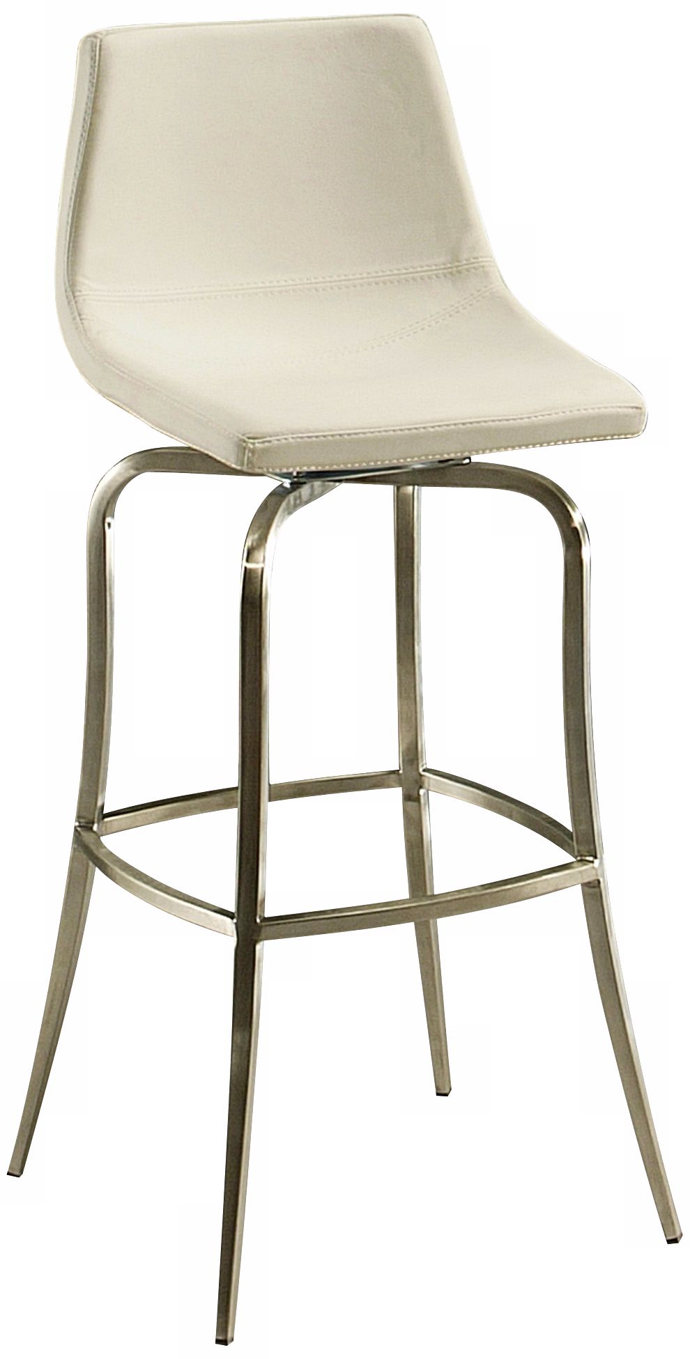 Diamond Pearl 30" Bar Stool Stainless Steel in Ivory