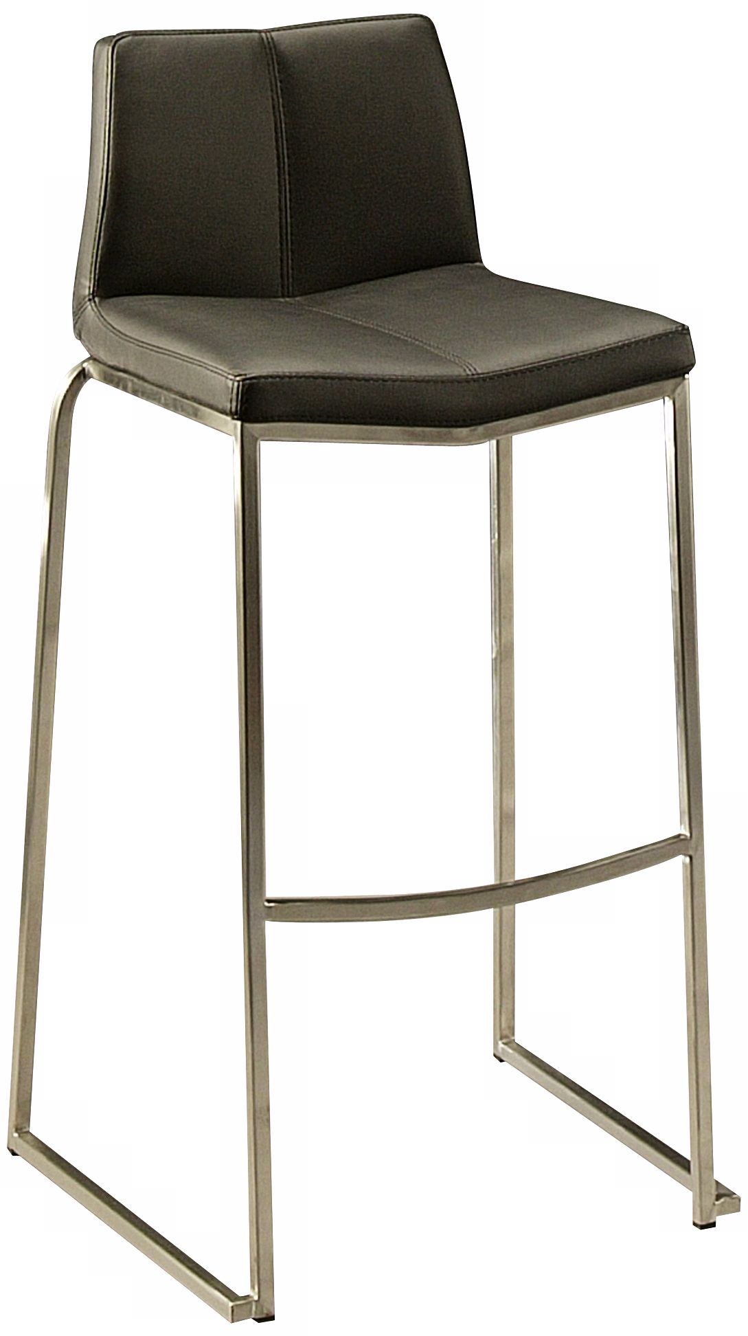 Daqo 30" Black and Stainless Steel Bar Stool