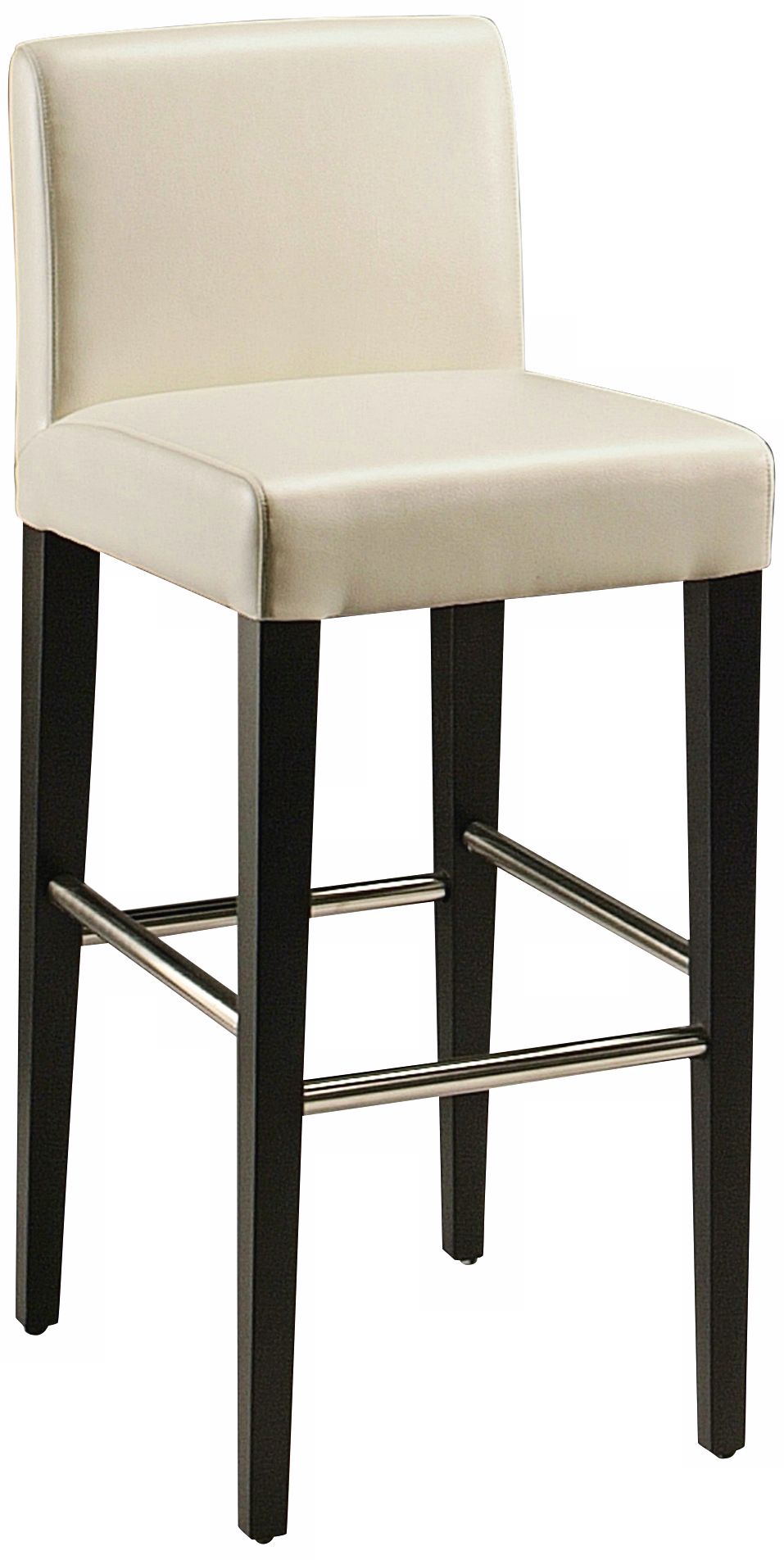 Equinoii 26" White Bonded Leather Counter Stool