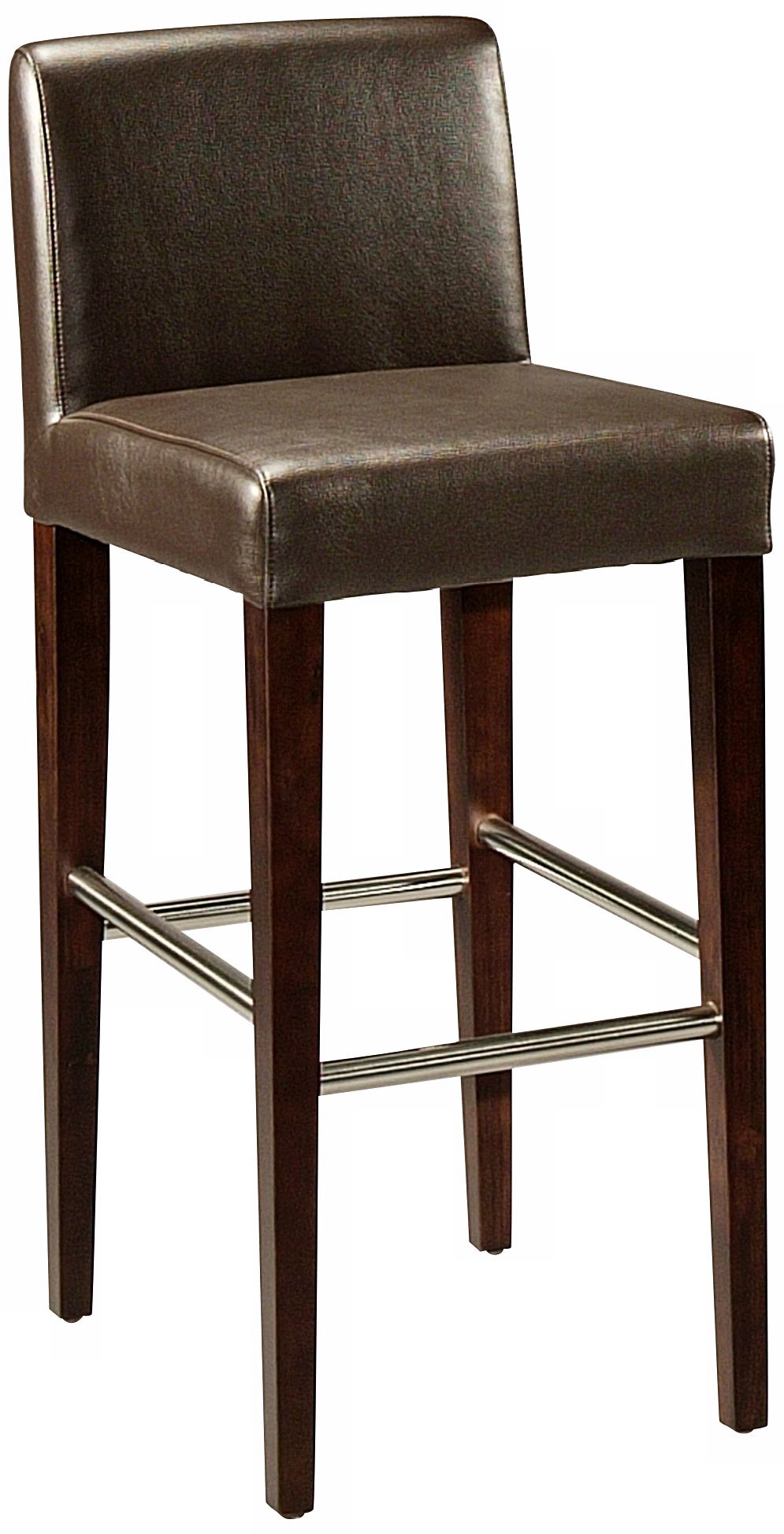 Equinoii 26" Mocha Bonded Leather Counter Stool