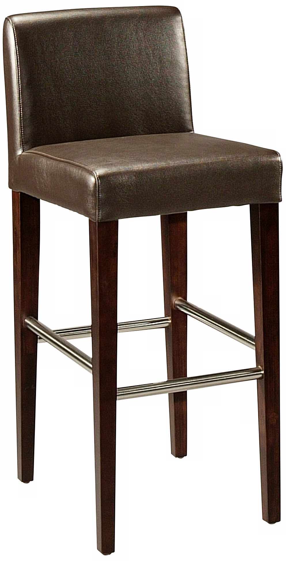 Equinoii 30" Mocha Brown Bonded Leather Bar Stool