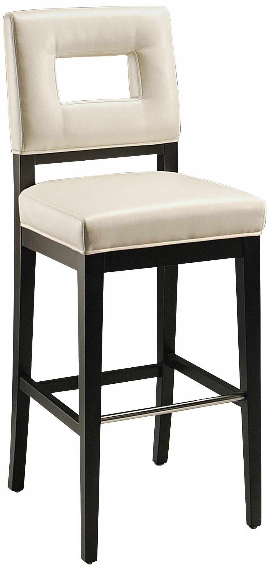 Hajime 26" White Bonded Leather Counter Stool