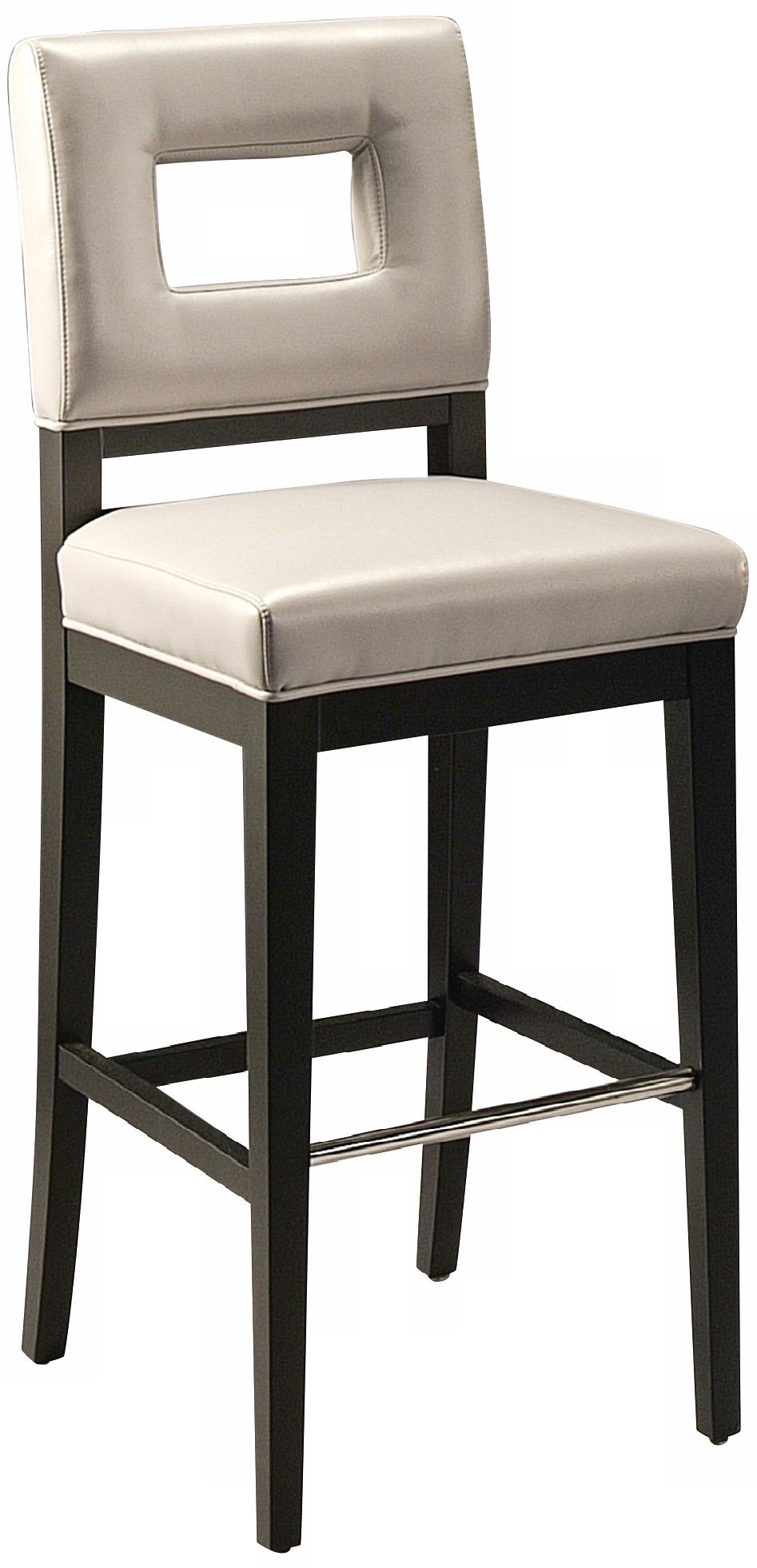 Hajime 26" Light Gray Bonded Leather Counter Stool