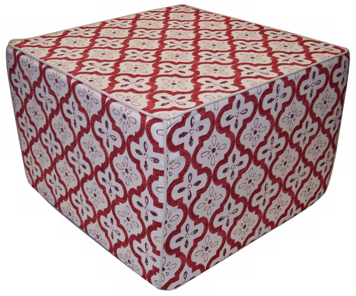 Tiles Outdoor Square Berry Ottoman