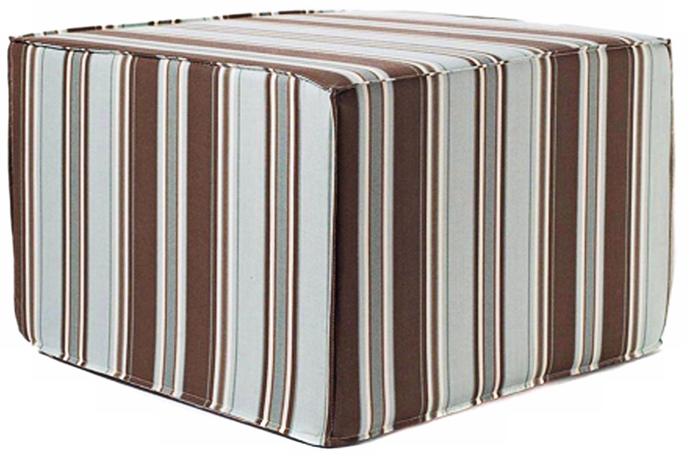 Thick Stripes Outdoor Square Spa Ottoman