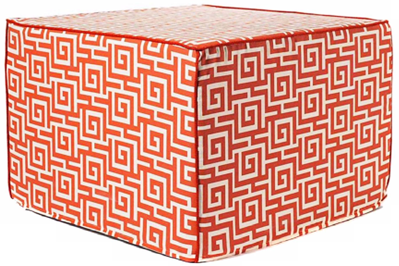 Puzzle Outdoor Square Orange Ottoman