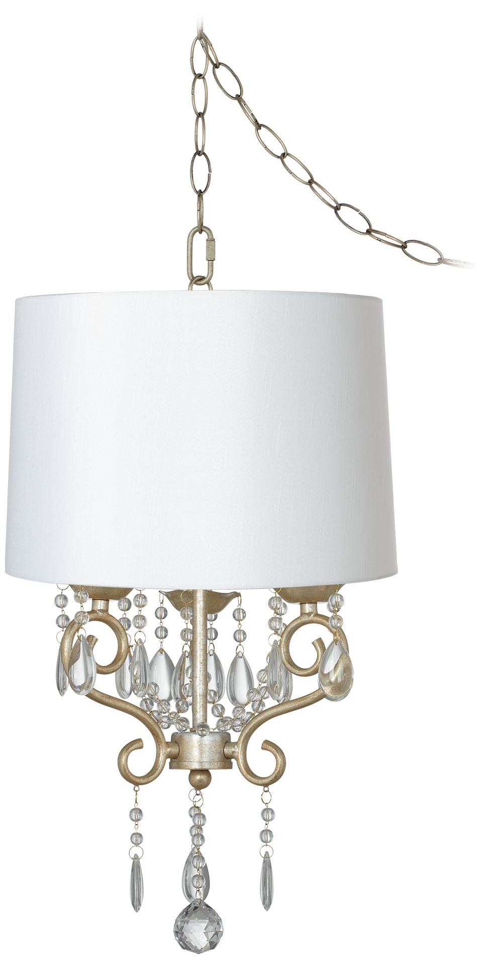 Conti 16" Wide Hardback Drum Shade Mini Swag Chandelier