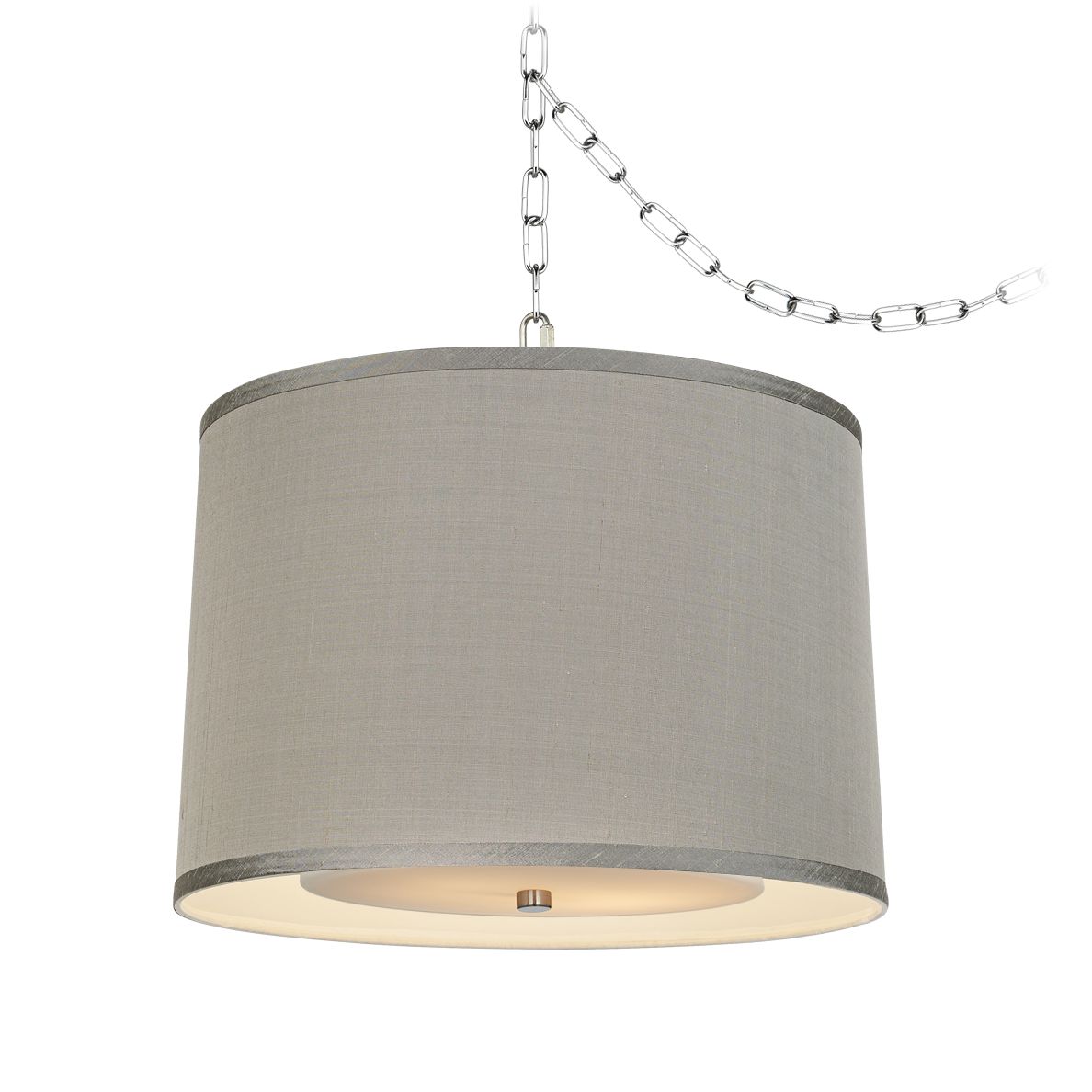 Dyer Steel 16" Wide Gray Silk Mini Swag Chandelier