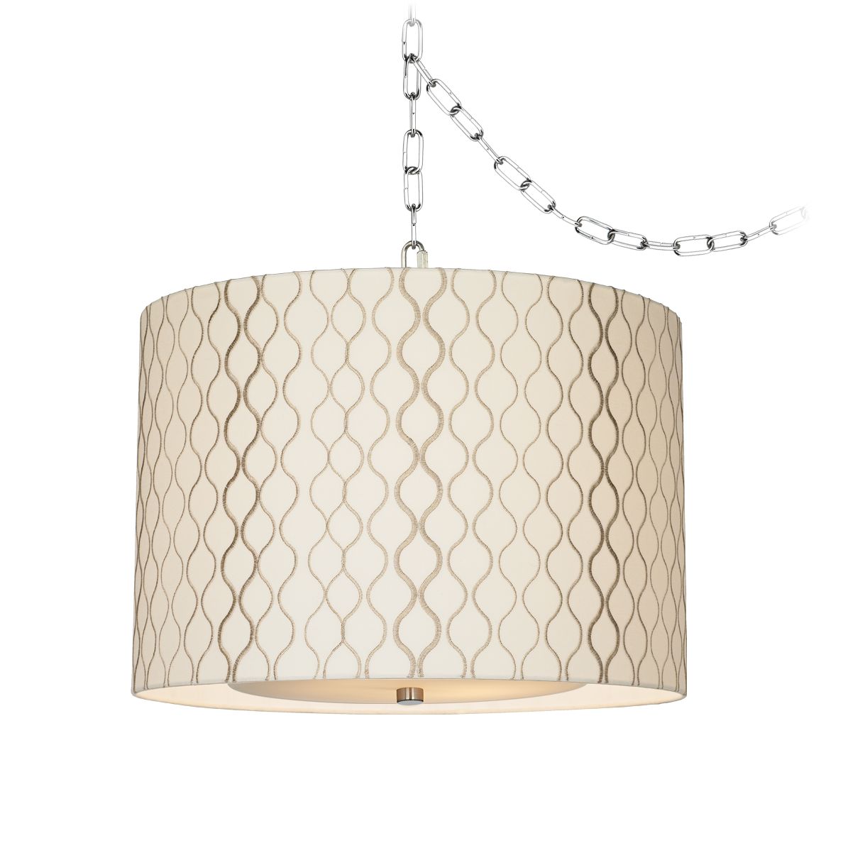 Dyer Steel 16" Wide Off White Mini Swag Chandelier