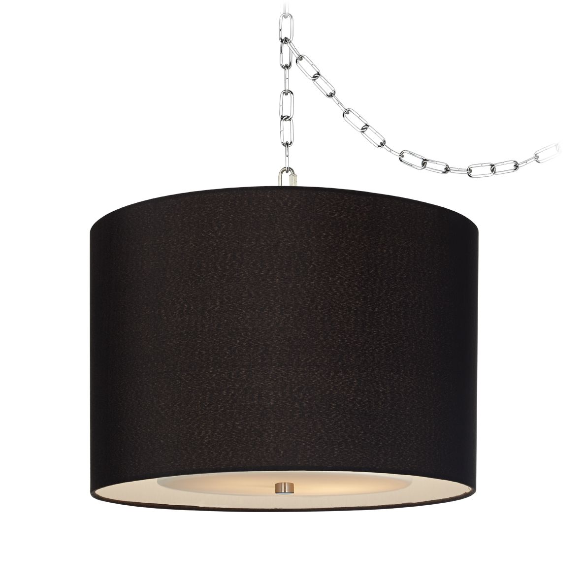 Dyer Steel 16" Wide Black Hardback Mini Swag Chandelier