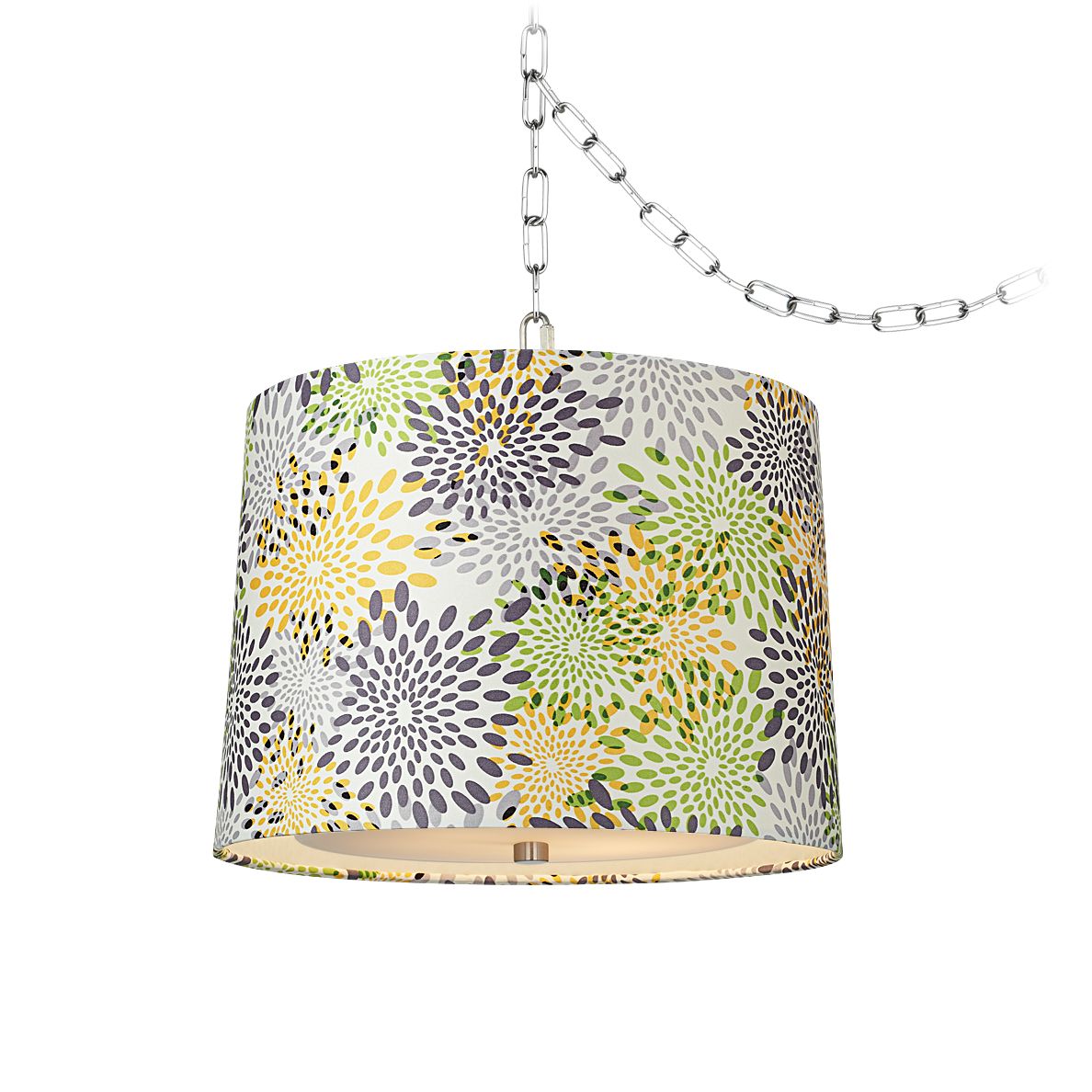 Dyer Steel 14" Wide Abstract Flower Mini Swag Chandelier