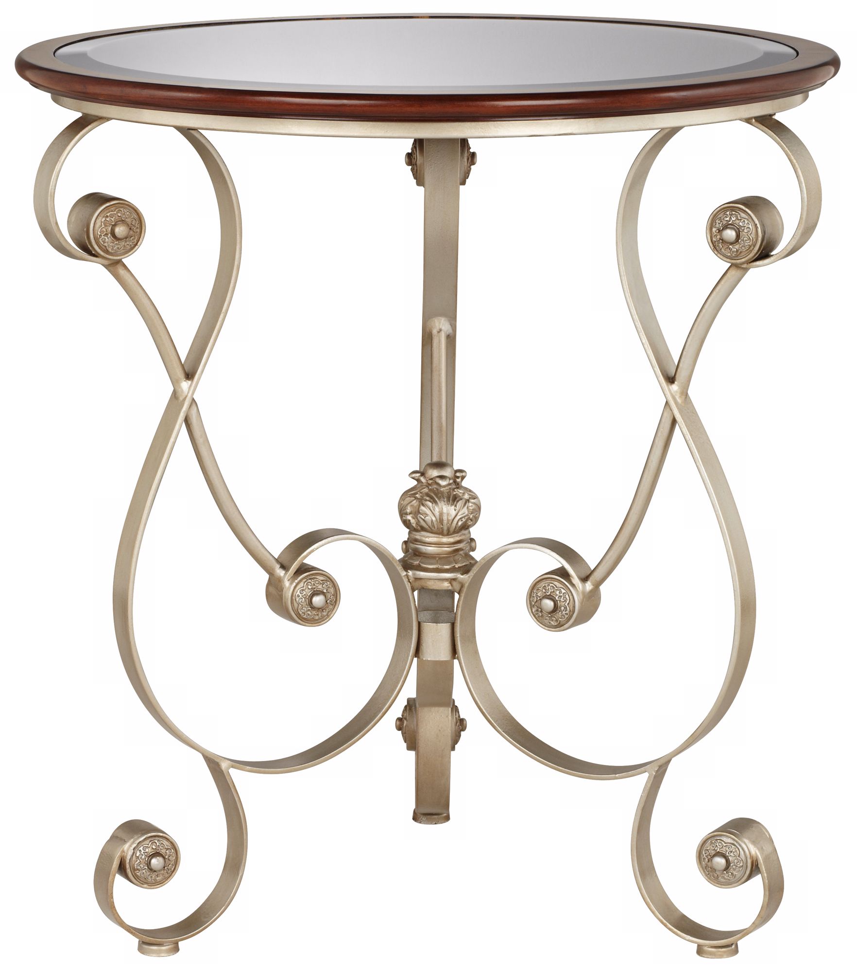 Jillian Champagne Iron Accent Table