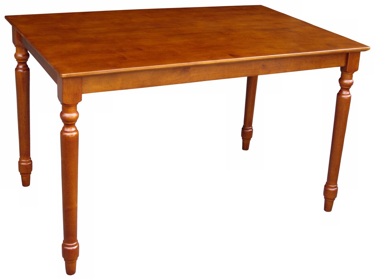 Solid Wood 48" Wide Turned Leg Cottage Oak Table