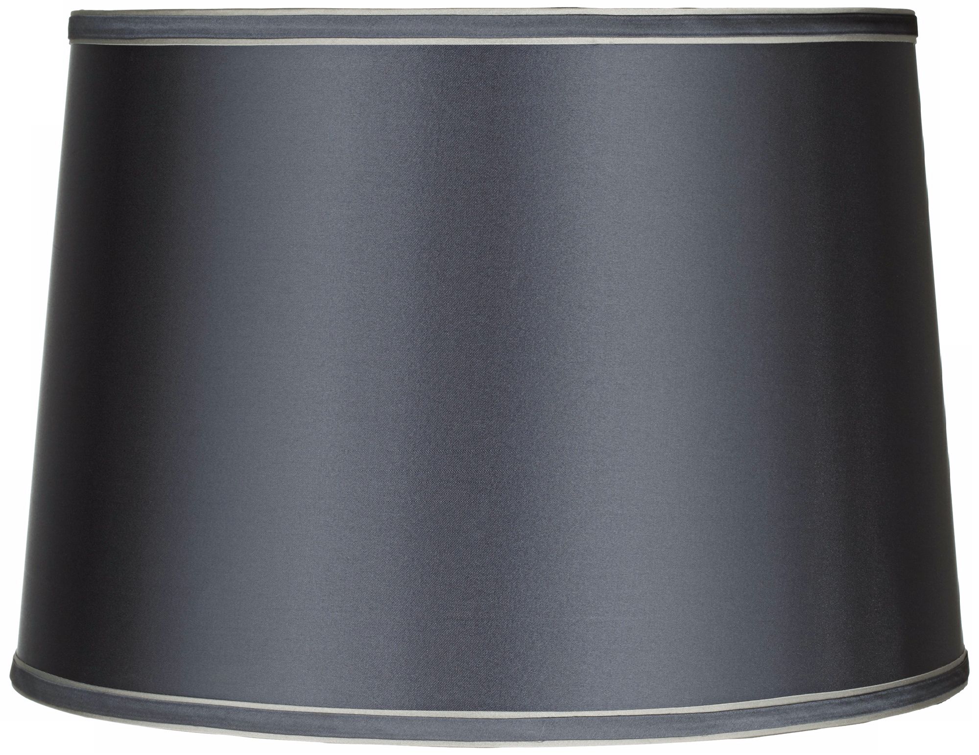 Sydnee Satin Dark Gray Drum Lamp Shade 14x16x11 (Spider)